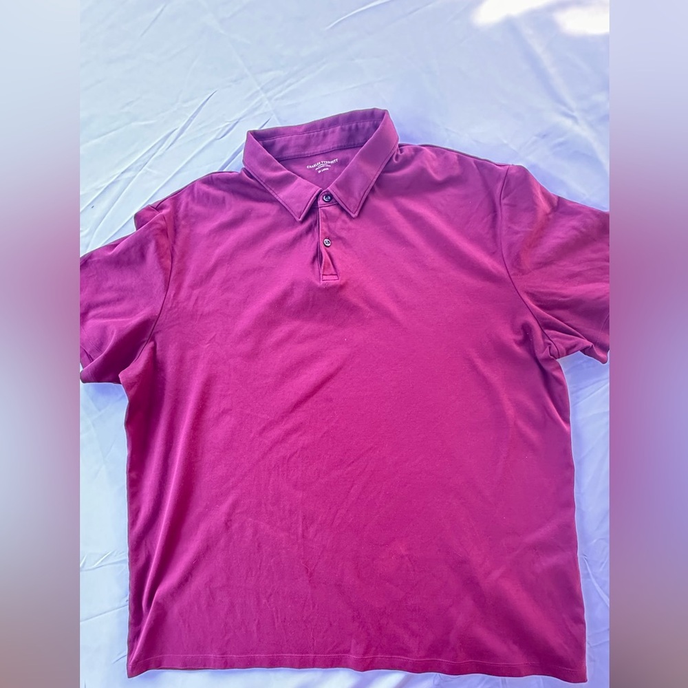 Charles Tyrwhitt Purple Polo Shirt Short Sleeve